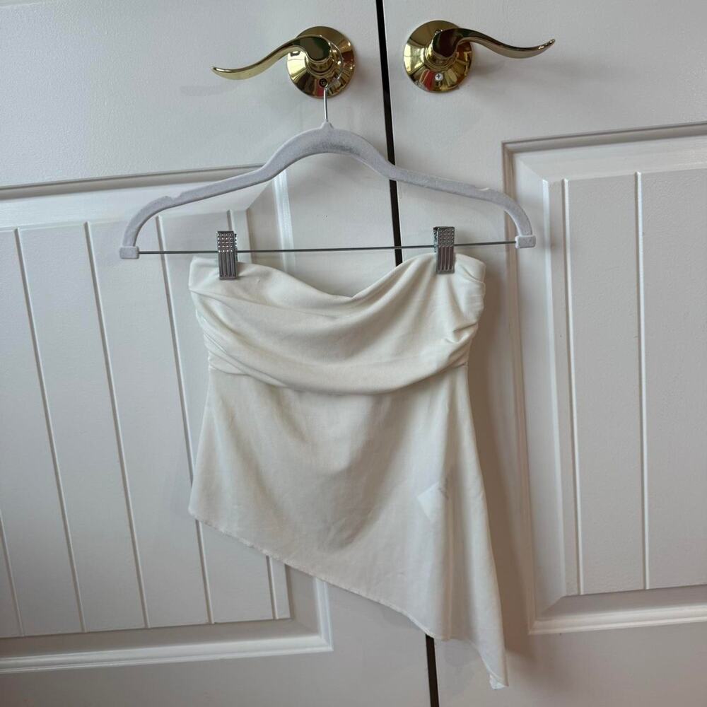 Urban outfitters white asymmetrical tube